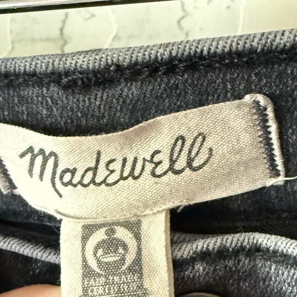 Madewell|Classic off Black/gray Women's Jeans,10” high rise skinny crop,size 32• - Picture 10 of 16